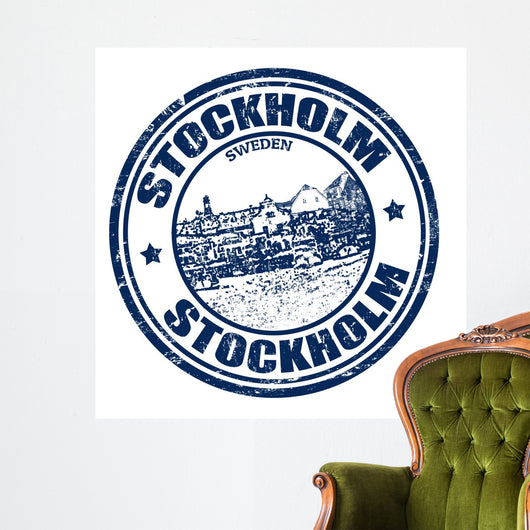 Stockholm Stamp Wall Decal