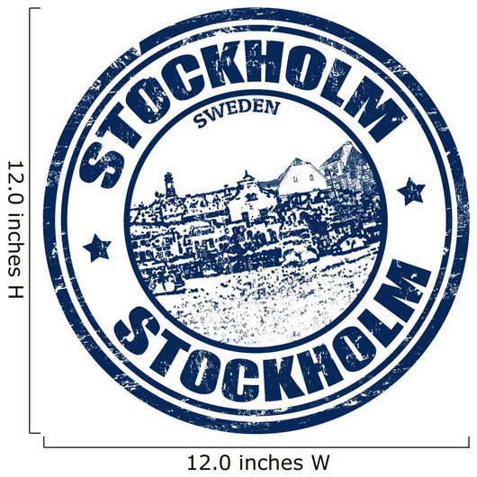 Stockholm Stamp Wall Decal
