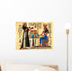 Scene From Afterlife Ceremony Painted on Papyrus Wall Mural