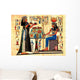 Scene From Afterlife Ceremony Painted on Papyrus Wall Mural