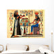 Scene From Afterlife Ceremony Painted on Papyrus Wall Mural