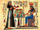 Scene From Afterlife Ceremony Painted on Papyrus Wall Mural