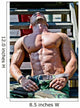Muscular Bodybuilder Laying Wood