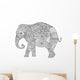 Elephant with floral decoration Wall Decal