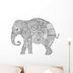 Elephant with floral decoration Wall Decal