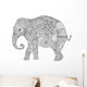 Elephant with floral decoration Wall Decal