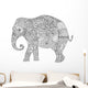 Elephant with floral decoration Wall Decal