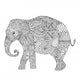Elephant with floral decoration Wall Decal
