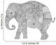 Elephant with floral decoration Wall Decal