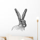 Rabbit or hare head vector illustration Wall Decal