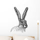Rabbit or hare head vector illustration Wall Decal