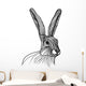 Rabbit or hare head vector illustration Wall Decal