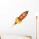 Comic Rocket Ship Wall Decal