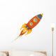 Comic Rocket Ship Wall Decal