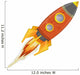 Comic Rocket Ship Wall Decal