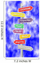 Leadership Wordcloud as Green Signpost Wall Mural