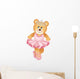 Ballerina Teddy Bear Wall Decal