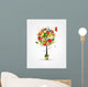 Four seasons concept. Art tree in pot for your design Wall Decal