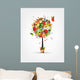 Four seasons concept. Art tree in pot for your design Wall Decal