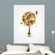 Four seasons concept. Art tree in pot for your design Wall Decal