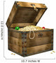 3d the wooden box, filled with gold coins Wall Decal