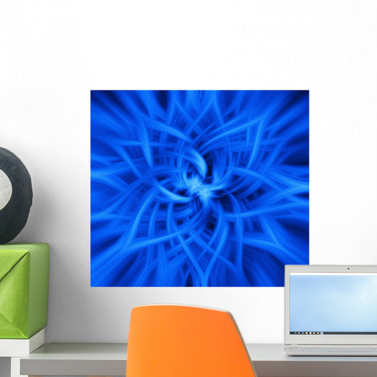 Electric Blue Star Wall Mural