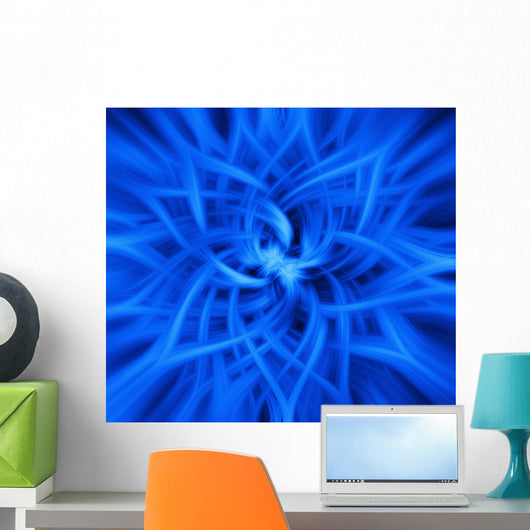 Electric Blue Star Wall Mural