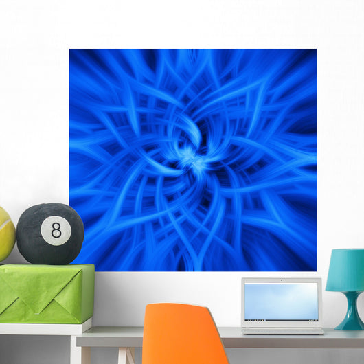 Electric Blue Star Wall Mural