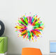 colorful paint splash background Wall Decal