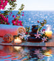 Candles Black Stones and