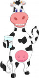 Cute Cow Cartoon Wall Decal