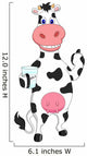 Cute Cow Cartoon Wall Decal