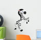 Standing Cartoon Zebra Wall Decal