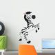 Standing Cartoon Zebra Wall Decal