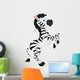 Standing Cartoon Zebra Wall Decal