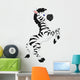 Standing Cartoon Zebra Wall Decal