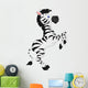 Standing Cartoon Zebra Wall Decal