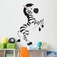 Standing Cartoon Zebra Wall Decal