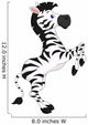 Standing Cartoon Zebra Wall Decal