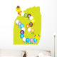 Math Caterpillars Missing Numbers Wall Decal
