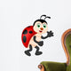Funny Lady Bug Cartoon Wall Decal