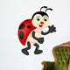 Funny Lady Bug Cartoon Wall Decal