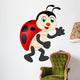 Funny Lady Bug Cartoon Wall Decal
