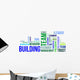 Word Cloud Team Building Wall Decal