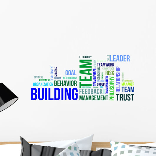 Word Cloud Team Building Wall Decal