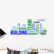 Word Cloud Team Building Wall Decal
