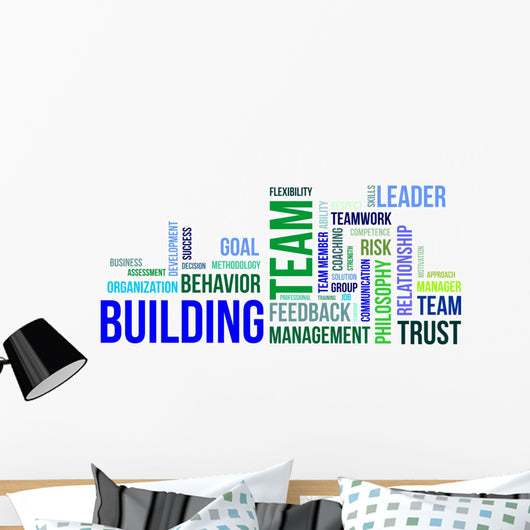 Word Cloud Team Building Wall Decal