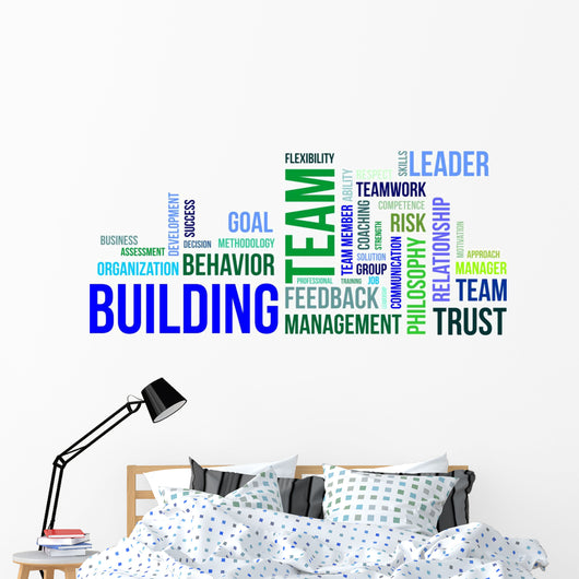 Word Cloud Team Building Wall Decal