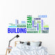 Word Cloud Team Building Wall Decal