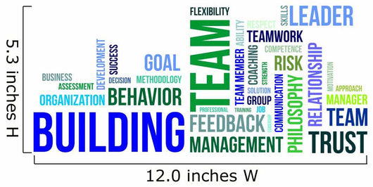 Word Cloud Team Building Wall Decal